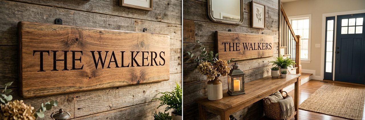 Rustic Family Name Sign